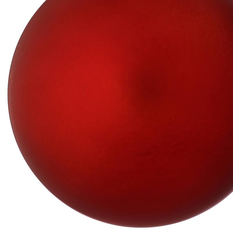 80mm Wired Shatterproof Plastic Matt Ball Ornament Set of 12