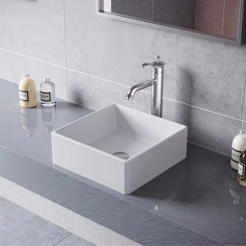 Karran Vineyard KBF472 Single-Handle Single Hole Vessel Bathroom Faucet with Matching Pop-up Drain