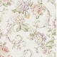 preview thumbnail 1 of 8, Seabrook Designs Kaydence Floral Scroll Unpasted Wallpaper 20.5 in. W x 33 ft. L - Metallic Cream & Plum