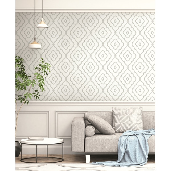 Seabrook Designs Seaside Ogee Unpasted Wallpaper