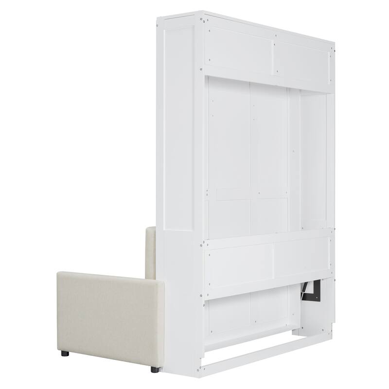 Space-Saving Murphy Bed with Sofa, Storable Mattress, and Easy-to-Use Folding Mechanism - Full Size