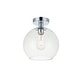 preview thumbnail 3 of 35, 1-light Flush-mount Ceiling Fixture w/ 10-in. Spherical Clear Glass Shade