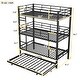preview thumbnail 15 of 22, Triple Bunk Bed with Trundle in White