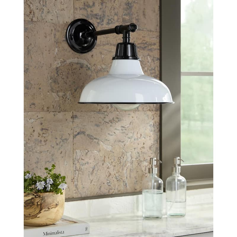 Livabliss Campo Rustic Wall Sconce Set of 2 - 11"L x 18"W x 11"H - White