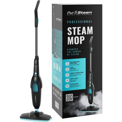PurSteam Professional Steam Mop, Multi-Surface Floor Cleaner for Hardwood, Fast Heating, Lightweight & Chemical-Free Cleaning