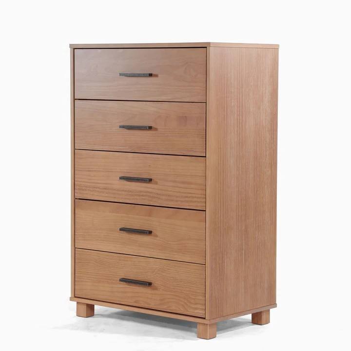 Farmhouse Style 5 Drawer Chest Solid Wood Bedroom Furniture