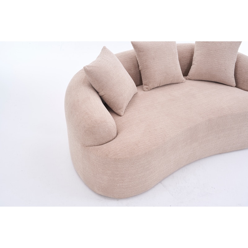 65"Chenille 2-Seater Sofa with Easy Assembly, Medium Firm Cushion, and 300 lbs Weight Capacity"