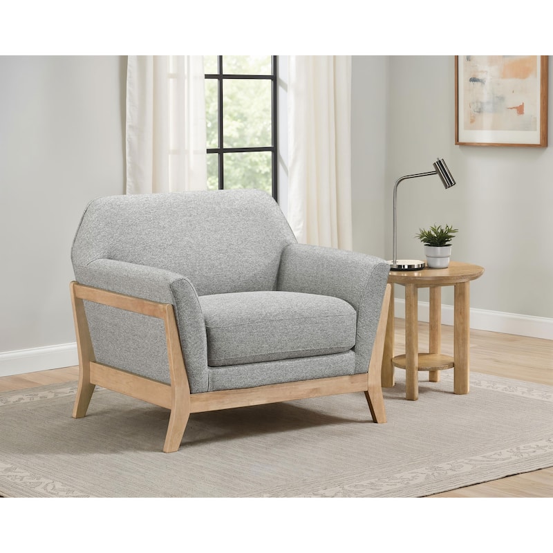 Vaughn Fabric Upholstered Flared Arm Accent Chair Grey - 36.5" x 29.5" x 32"
