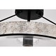 preview thumbnail 7 of 10, 15" Geofric Matte Silver Wood Grain Finish Semi Flushmount Ceiling Lamp