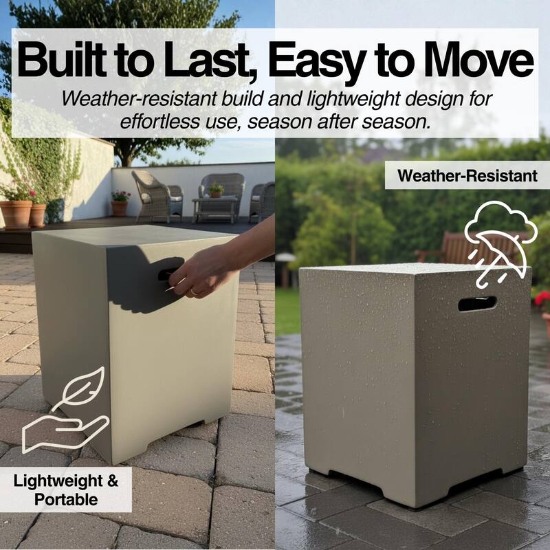 GDFStudio - 16" Outdoor 20LB Propane Tank Cover for Gas Fire Pits