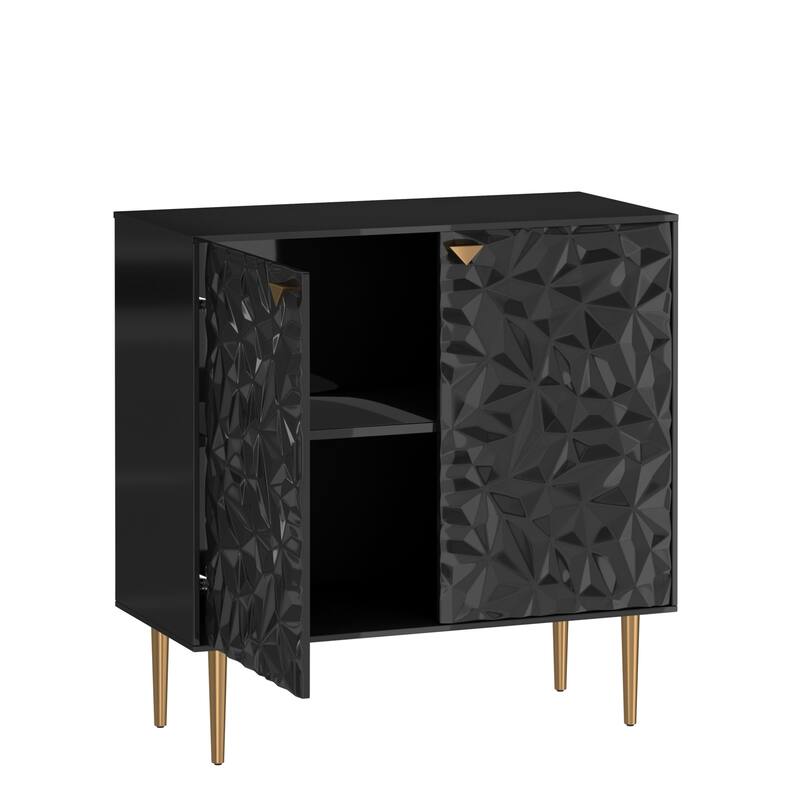 2 Door White Locker Accent Cabinet