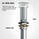 preview thumbnail 46 of 50, VIGO 1.75" W Vessel Bathroom Sink Grid Drain