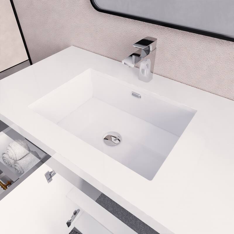Eliza 36'' Freestanding Vanity(Left Drawers) with Single Sink