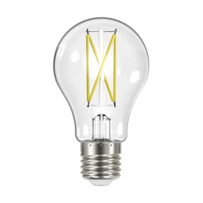 8 Watt LED A19 Clear Medium Base 5000K 90 CRI 120 Volt - N/A