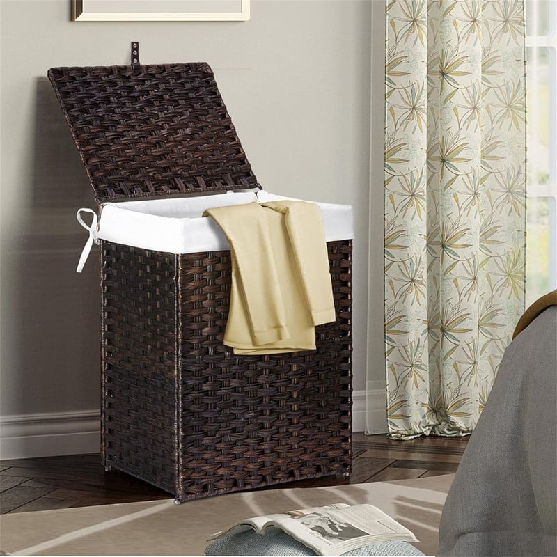 Laundry Hamper Canvas Cart Bin - 18.1"L x 13"W x 23.6"H