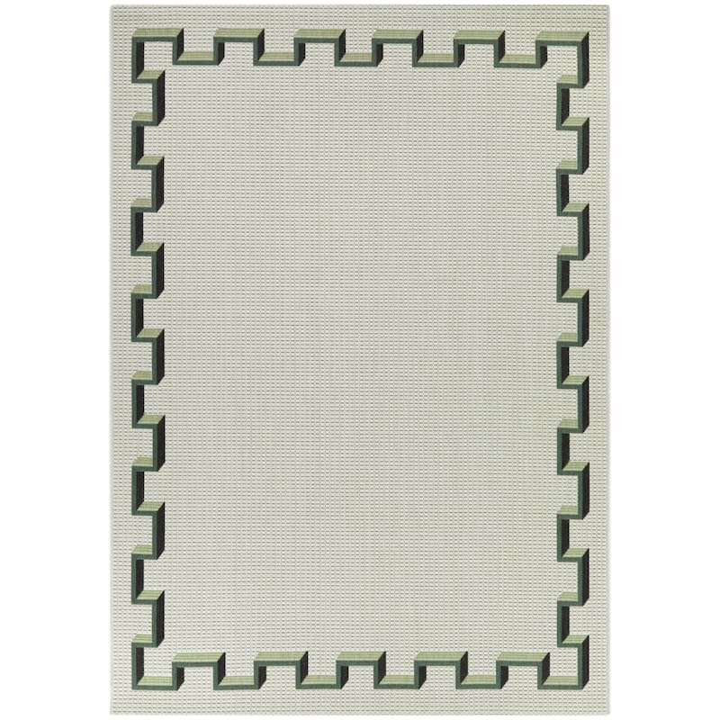 Samina Transitional Border Indoor/Outdoor Area Rug