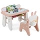 preview thumbnail 6 of 5, Toddler Table & Chair Set w/Erasable Magnetic Drawing Board Pink Pink
