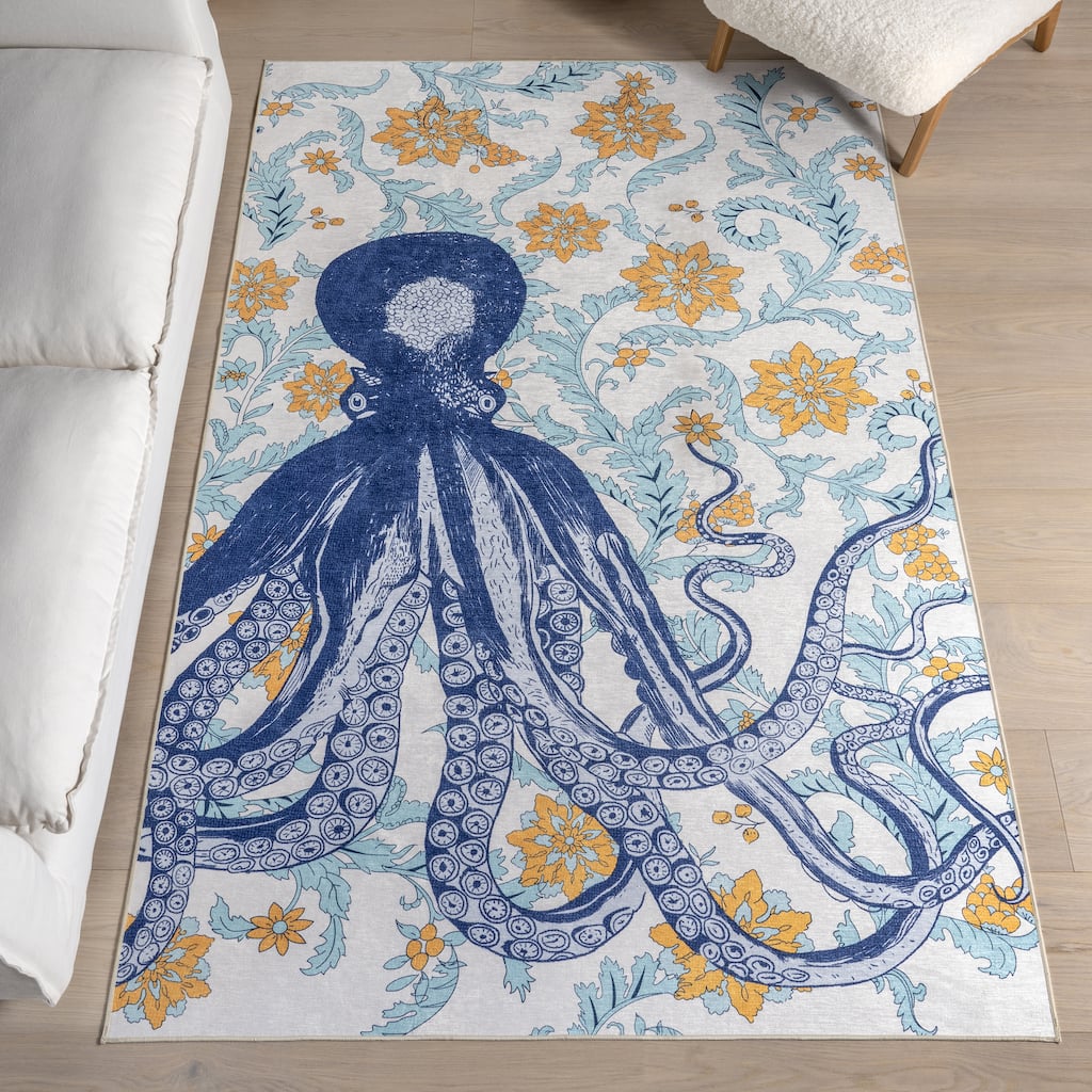 Nuloom Noori Coastal SplashGuard Machine Washable Area Rug