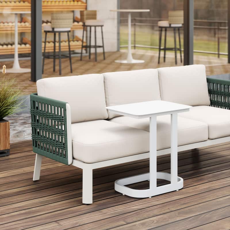 Friss End Table White - White
