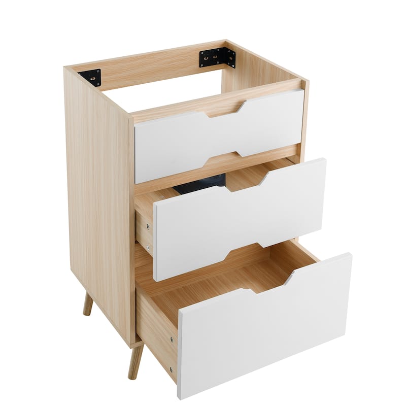 Brusque 24 Bathroom Vanity In White Oak -Cabinet Only (Sm-Bv350)