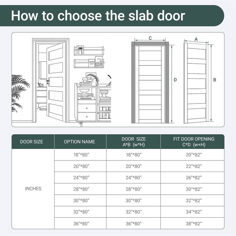 28 X 80 X 5 inch 5-Lite Frosted Glass Door Solid Wood French Door