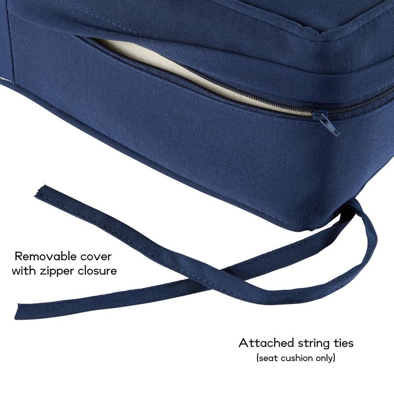 Outdoor 2-Piece Reversible Deep Seat Cushion Set (Cushions Only)