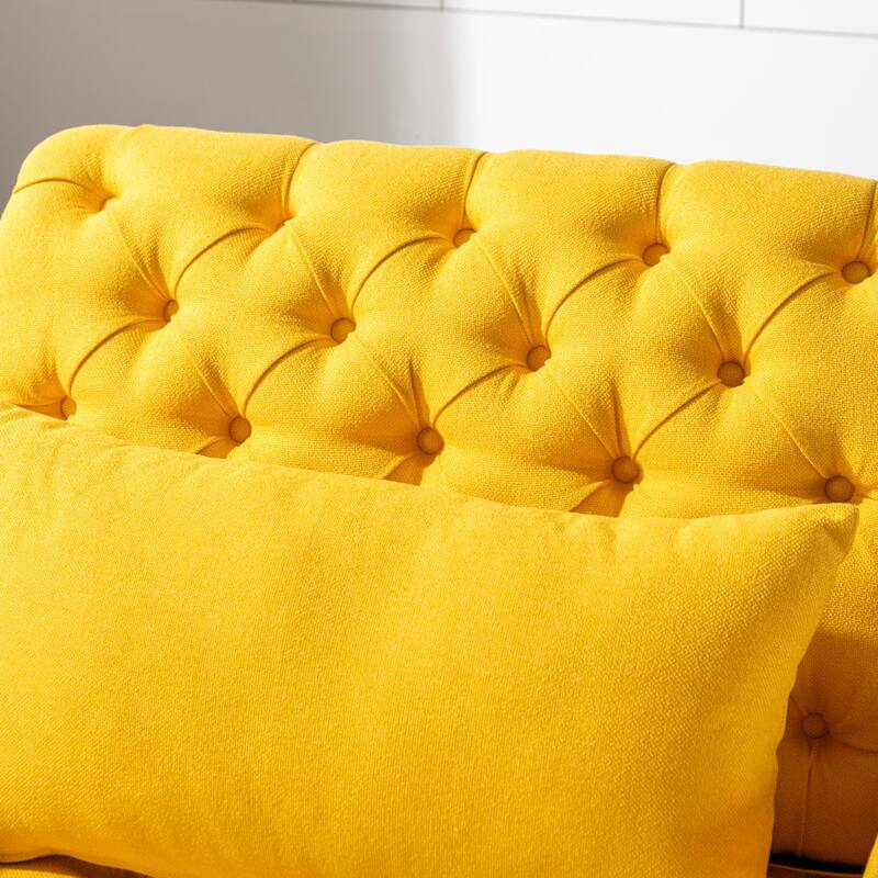 Functional Living Room Leisure Sofa Chair Bedroom Lounger with Buttons to Adjust Backrest