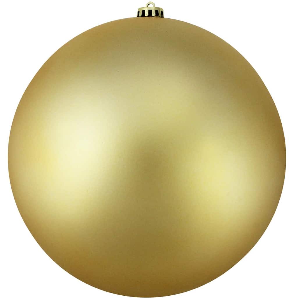 Vegas Gold Shatterproof Matte Christmas Ball Ornament 6" (150mm).
