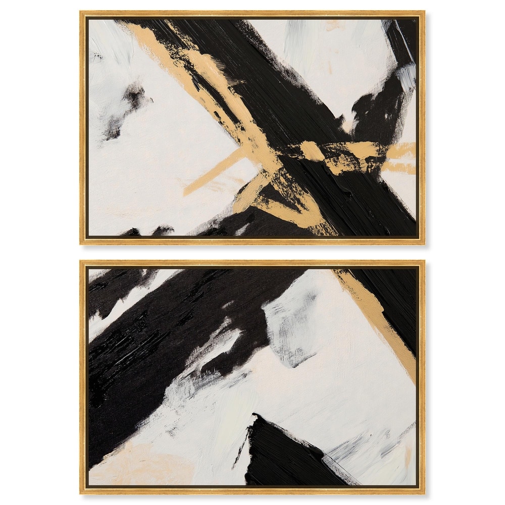 Weight of Black III Canvas Set of 2 by Art Remedy