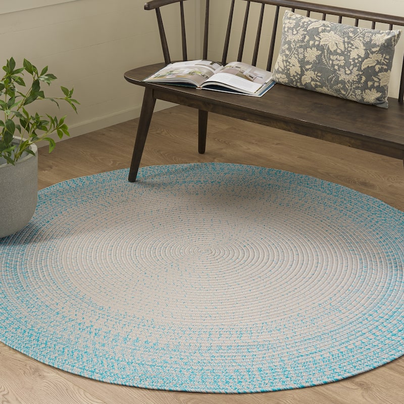SAFAVIEH Handmade Braided Eiry Washable Indoor/Outdoor Rug - Weather Resistant & Easy Cleaning