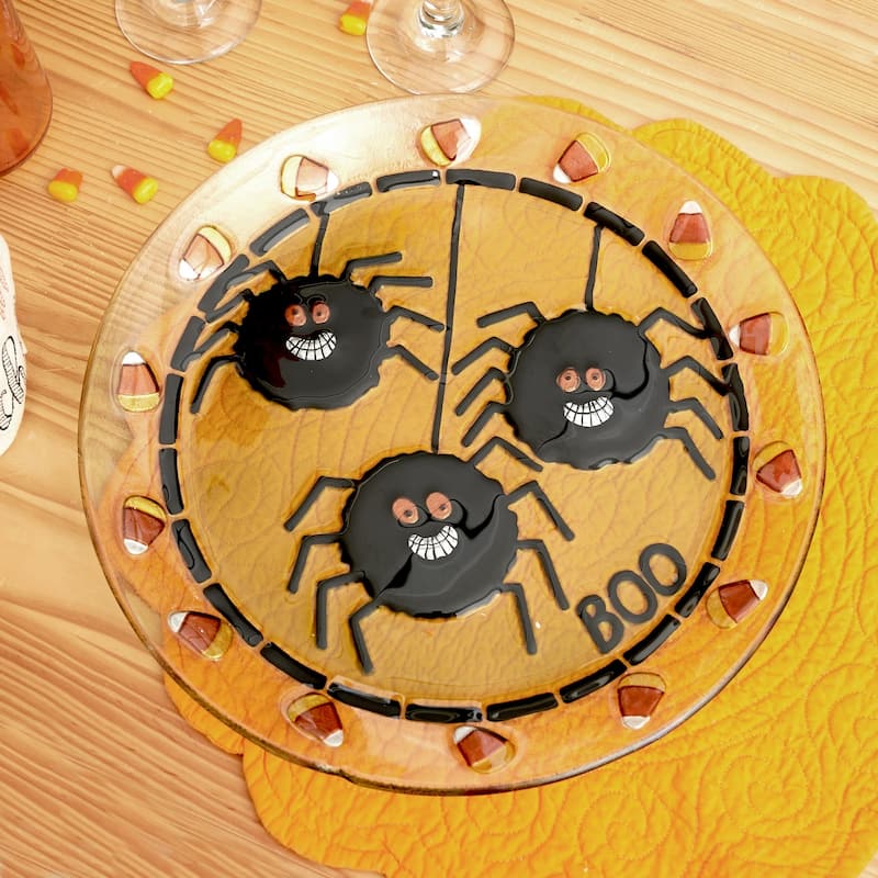 Spider Fused Glass Platter