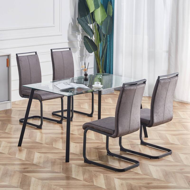 Modern Dining Chairs PU Faux Leather set of 4