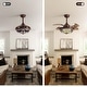 preview thumbnail 51 of 49, Smart Tiffany Stained Glass Retractable Led Ceiling Fan