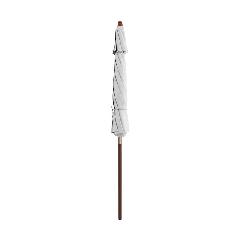 California Umbrella 9-ft. Round Marenti Wood-framed Olefin Patio Umbrella (No Base)