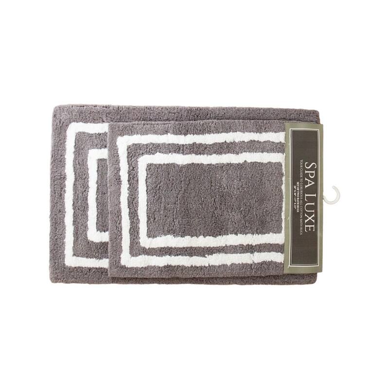 Spa Lux Border Bath Rug Set