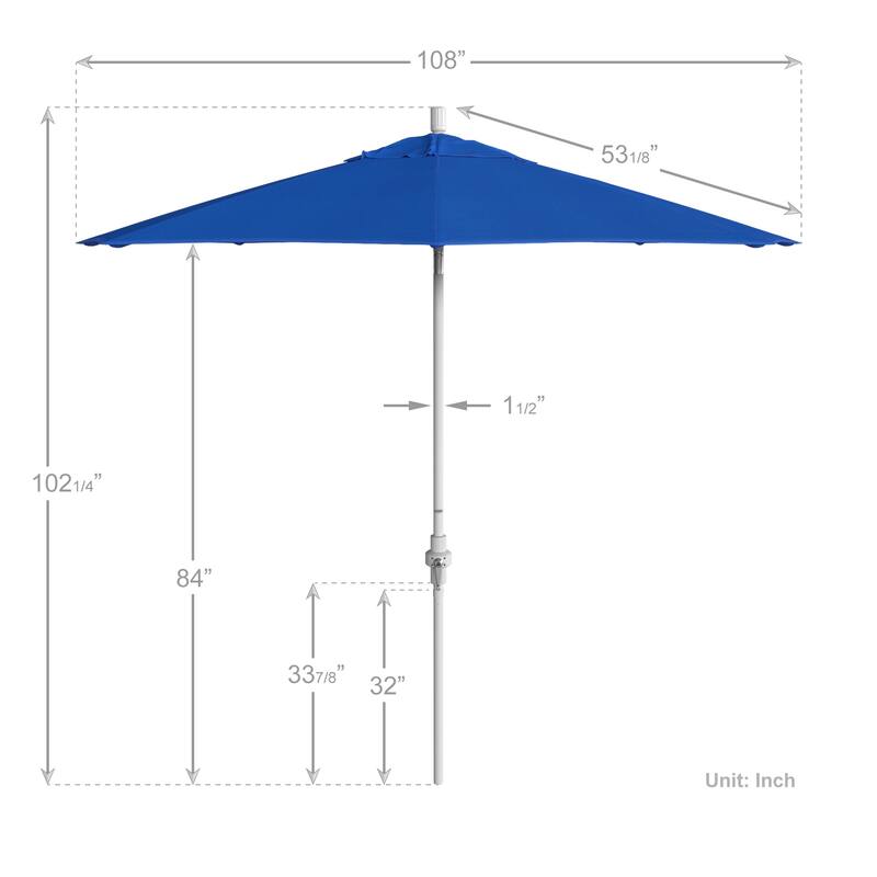 Okaloosa 9ft Deluxe Crank Lift Umbrella by Havenside Home, Base Not Included