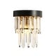 preview thumbnail 6 of 14, Modern 1-Light Luxury Crystal Wall Sconce Black Gold Bathroom Vanity Light - W7.9" x H10"