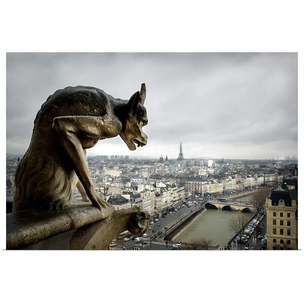 "Gargoyle on Notre Dame" Poster Print