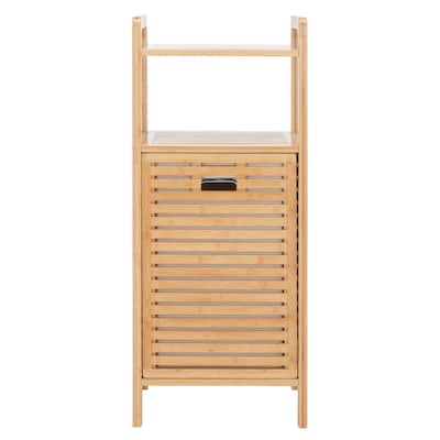 SAFAVIEH Home Collection Hallow Laundry Basket With Shelves - 16" W x 12" D x 37" H