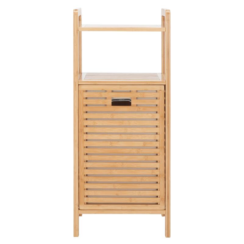 SAFAVIEH Hsuan Laundry Basket with Shelves - 16" W x 12" D x 37" H - 16Wx12Dx37H