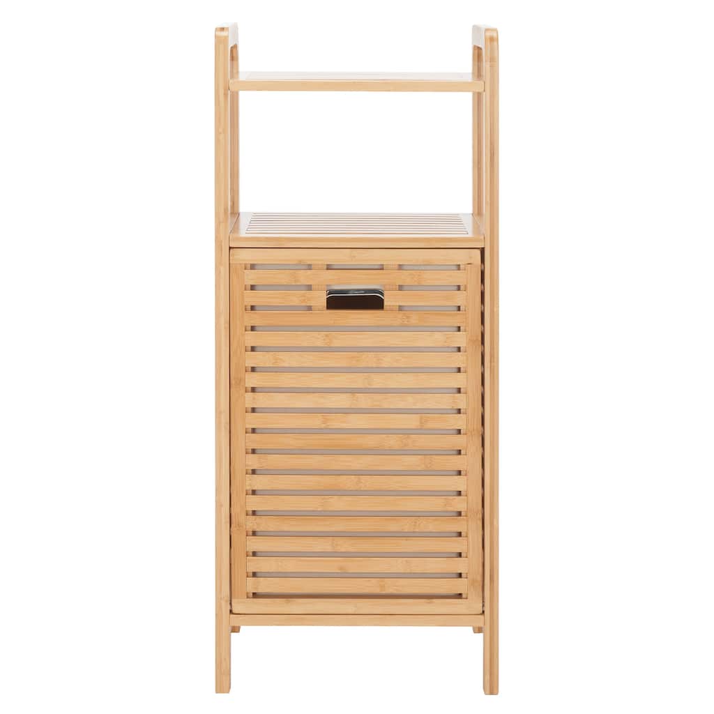 SAFAVIEH Hsuan Laundry Basket with Shelves - 16" W x 12" D x 37" H - 16Wx12Dx37H