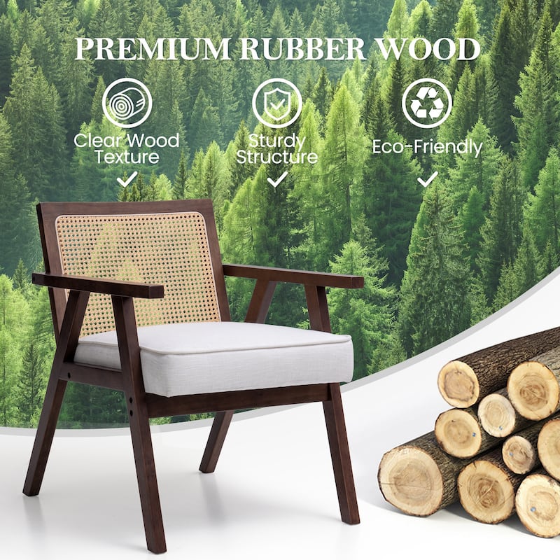 Double Papasan Chair Loveseat Oversized All-weather PE Rattan Chair with Cushion