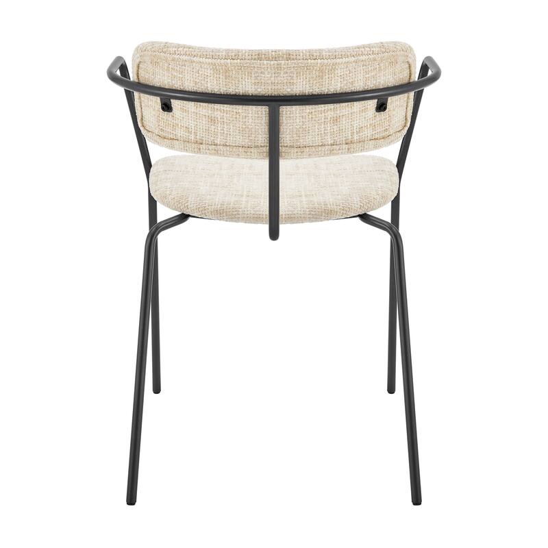 NPD Furniture Alivia Fabric Dining Side Arm Chair (Set of 2)