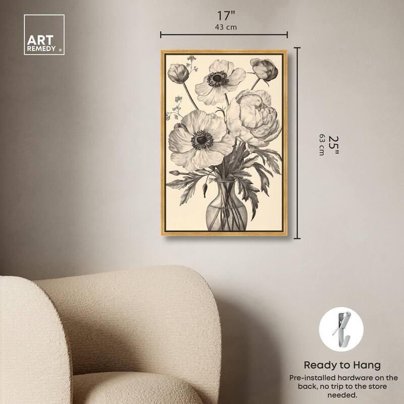 Vase of Vellum Canvas by Art Remedy