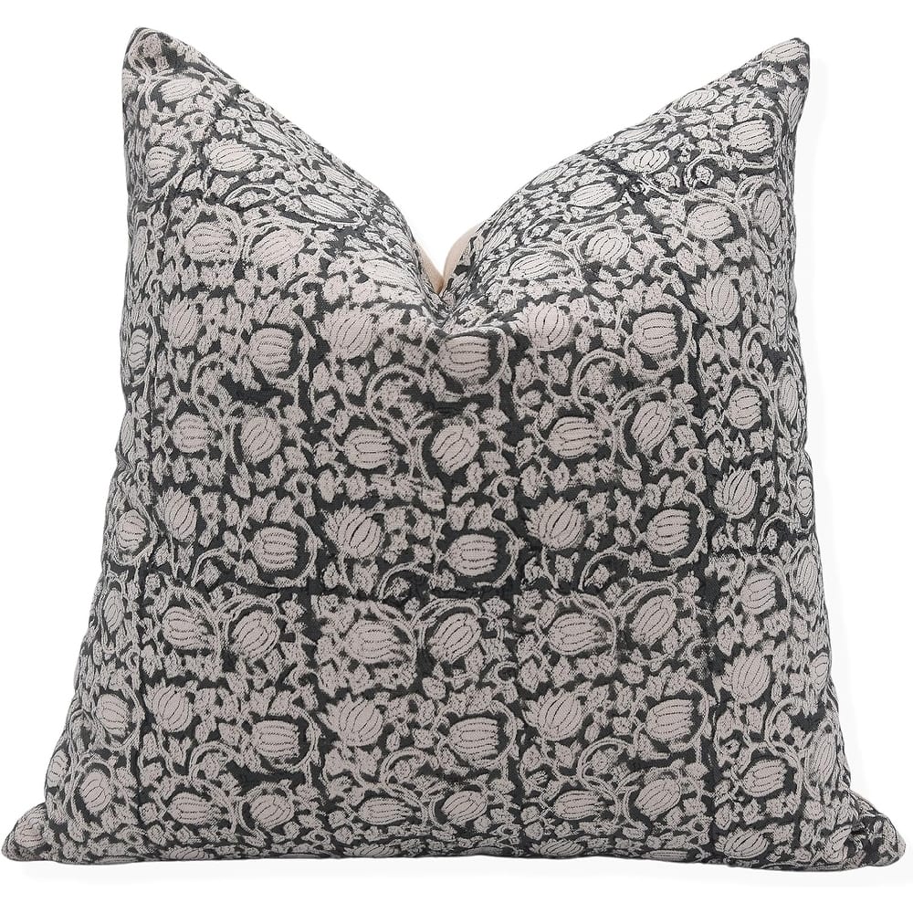 Fabdivine Cotton Outdoor Sofa Block print pillow Cover