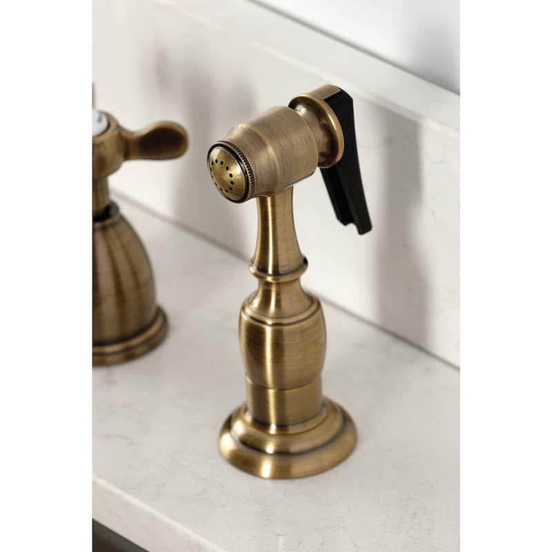Kingston Brass Essex 1.8 GPM Widespread Kitchen Faucet - Includes Side