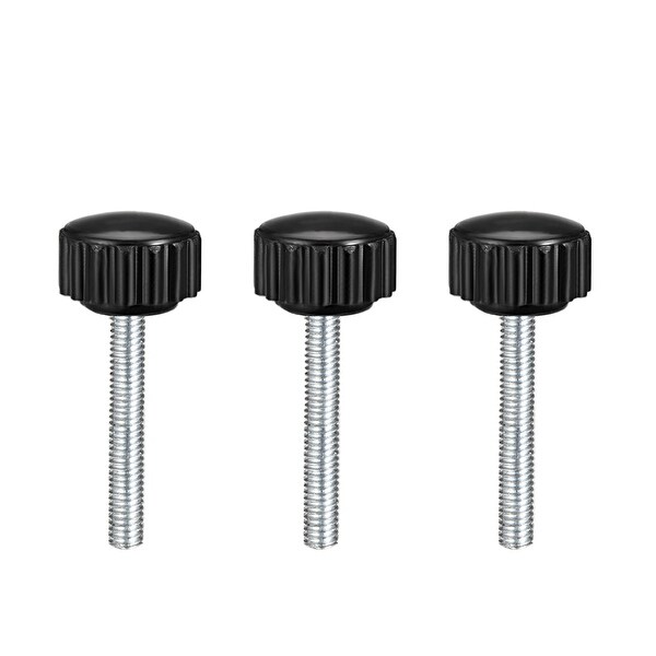 M4 x 30mm Male Thread Knurled Clamping Knobs Grip Thumb Screw on Type 3 Pcs