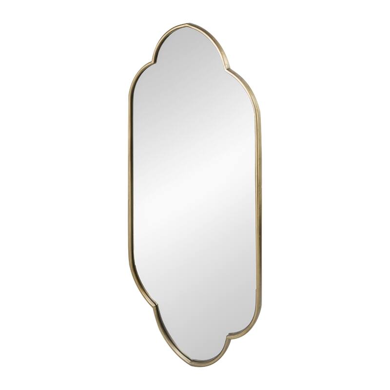 Curved Edge Wall Mirror - 48" - Champagne Gold