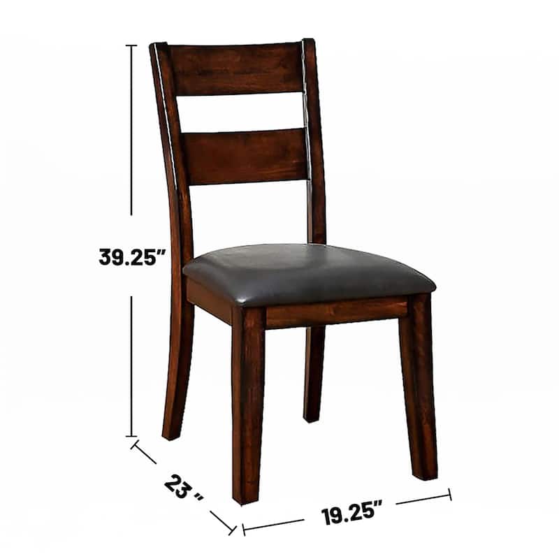 Pack of 2 Padded Leatherette Side Chairs