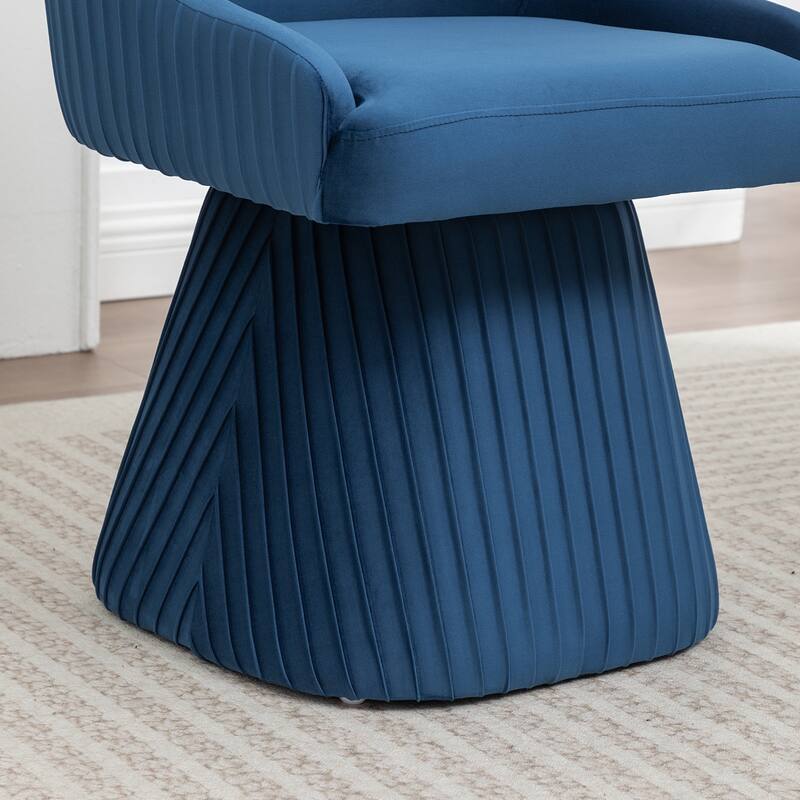 SEYNAR Modern Velvet 360 Degree Swivel Armless Dining chair